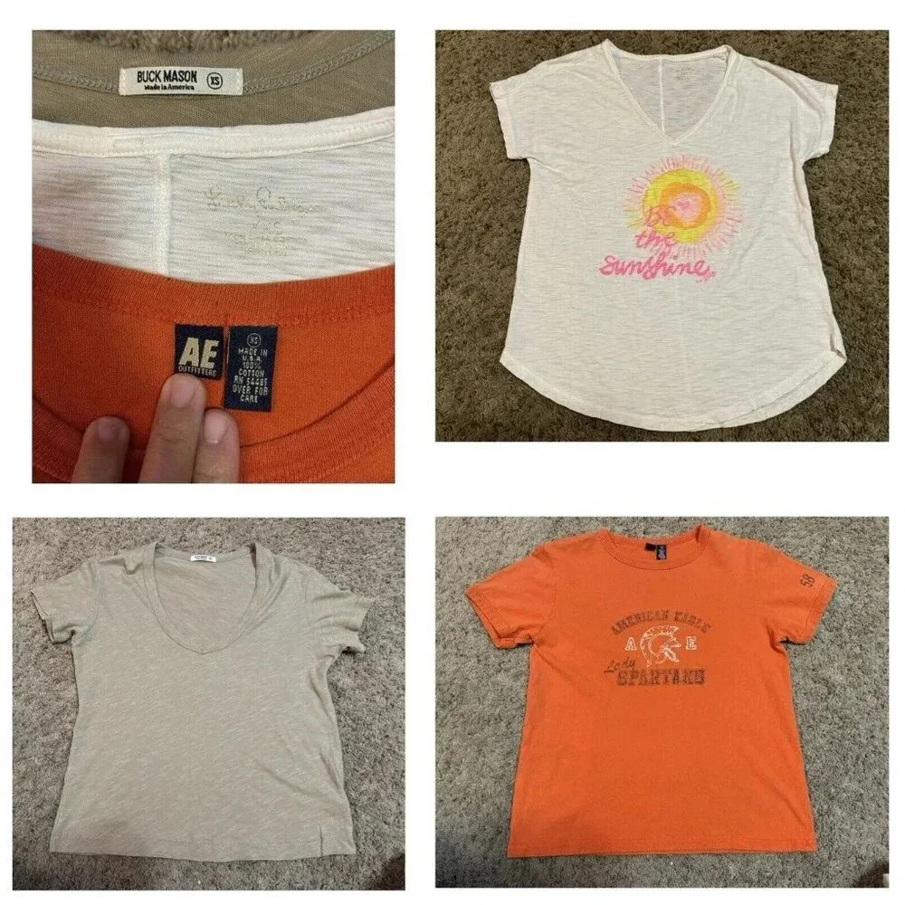 LILLY PULITZER BUCK MASON AMERICAN EAGLE Blouse Top LOT USA Made XS READ‼️